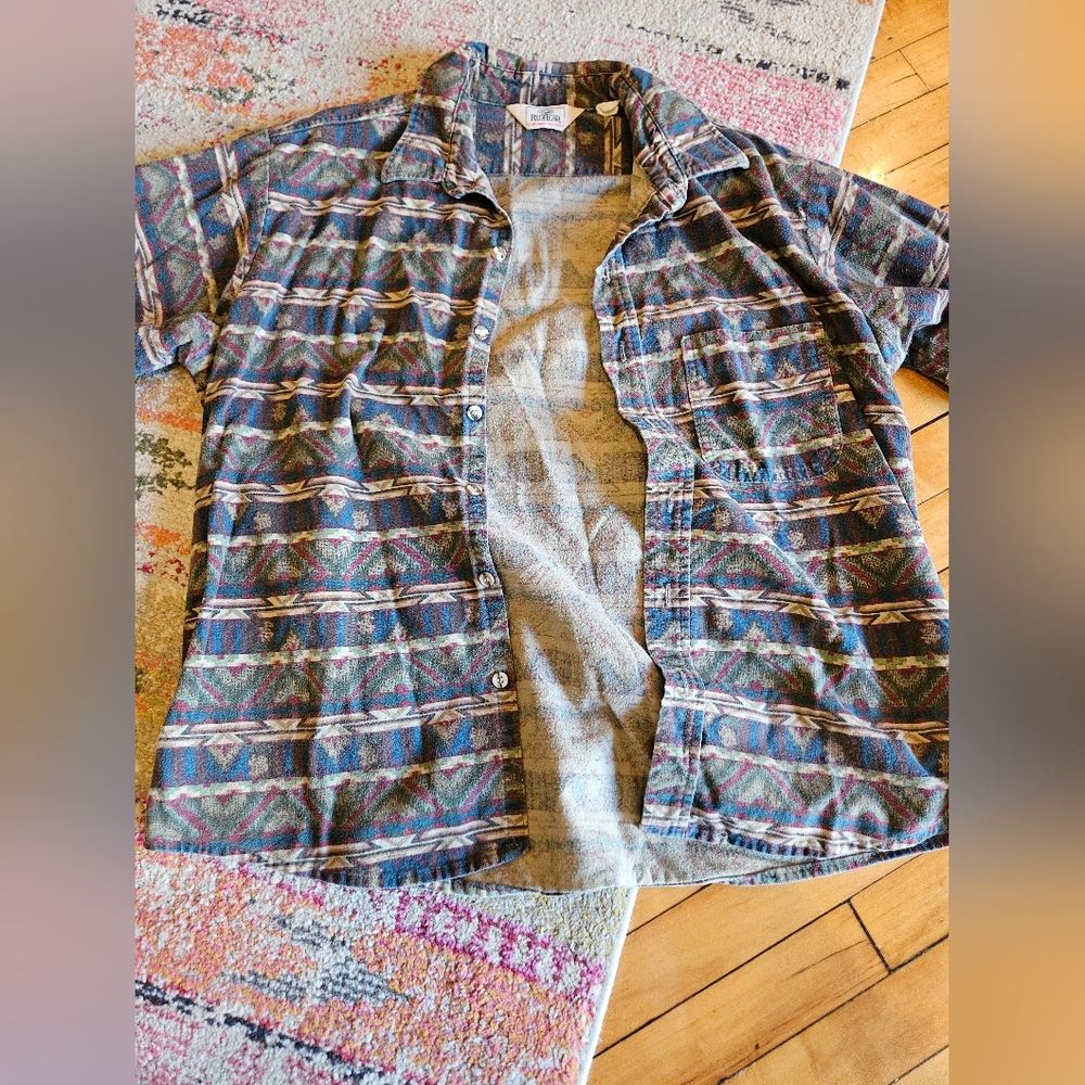 Vintage RedHead Men's Multicolor Aztec Patterned Flannel Shirt